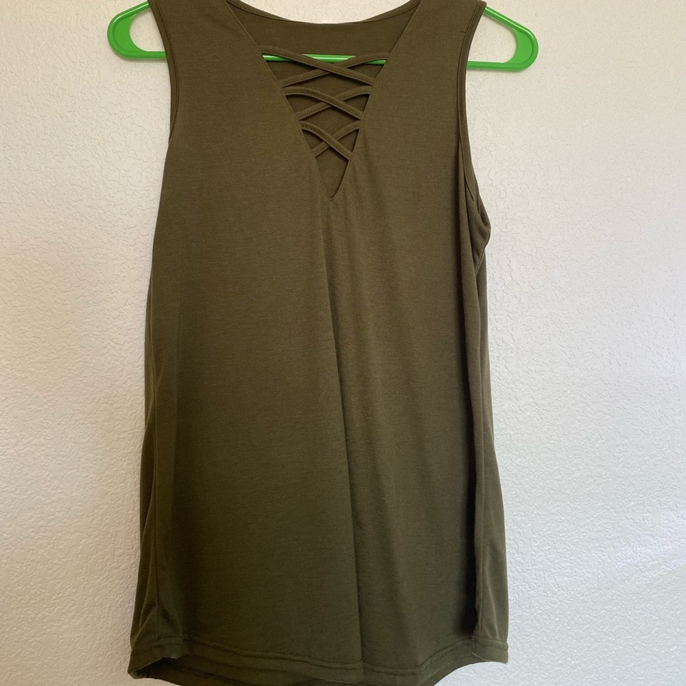 Green tank top
